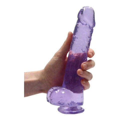 Dildo RealRock com Testiculos Roxo, 24cm Ø4.5cm  RealRock   