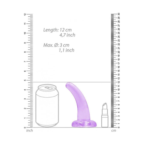 Dildo RealRock Liso Crystal Clear, 12cm Ø3.3cm  RealRock   