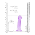 Dildo RealRock Liso Crystal Clear, 17cm Ø3.5cm  RealRock   