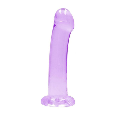 Dildo RealRock Liso Crystal Clear, 17cm Ø3.5cm  RealRock Roxo  