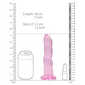 Dildo RealRock Liso Crystal Clear, 18cm Ø3.5cm  RealRock   