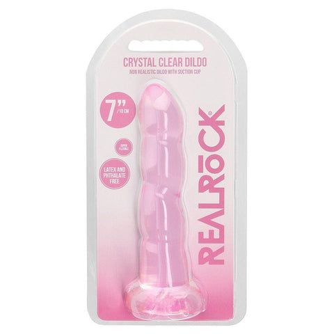 Dildo RealRock Liso Crystal Clear, 18cm Ø3.5cm  RealRock   