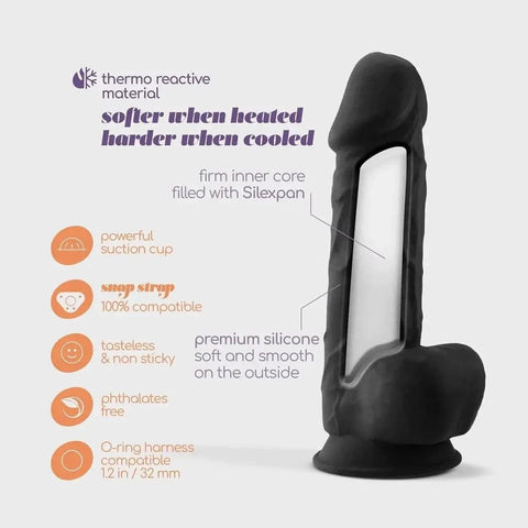 - Dildo Tessudo Silicone Premium Chocolate, 21.7cm Ø5cm  Crushious   