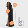 - Dildo Tessudo Silicone Premium Chocolate, 22.9cm Ø5.4cm  Crushious   