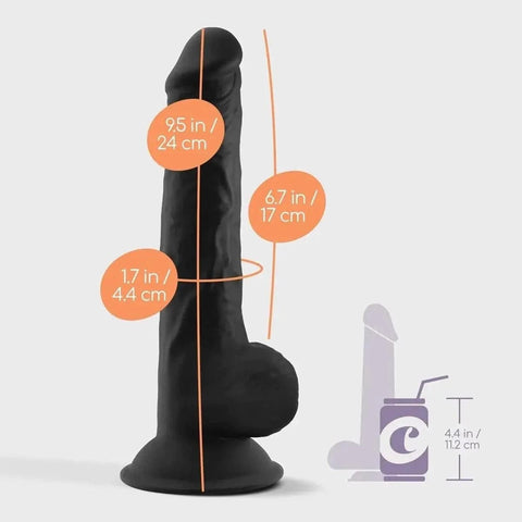 - Dildo Tessudo Silicone Premium Chocolate, 24cm Ø4.4cm  Crushious   