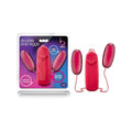 Double Pop Eggs Vermelho, 2 Ovos Vibratórios, 5.5cm Ø2cm, vibração regulável  Blush Novelties   