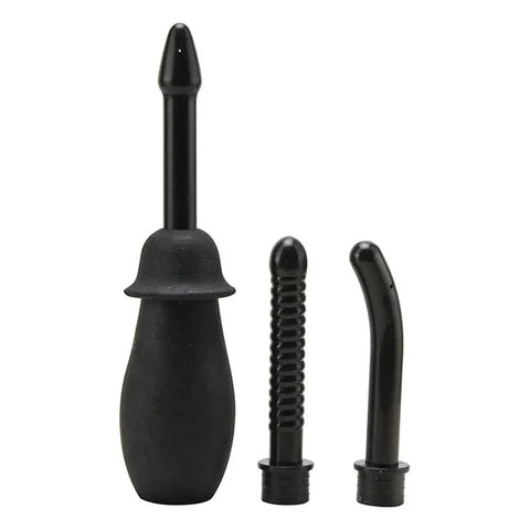 Duche Kit de Limpeza Íntima Unisex Douche, Preto, 100ml - 3 Encaixes, 12cm Comprimento  SevenCreations   