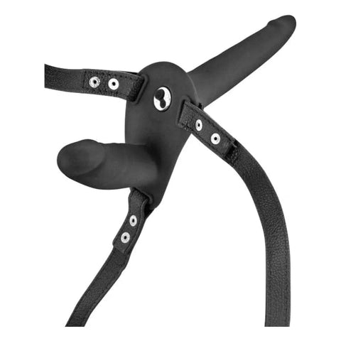 Duplo, Strap-On Fetish Tentation Preto USB, 15cm Ø4cm 10vibrações  Fetish Tentation   