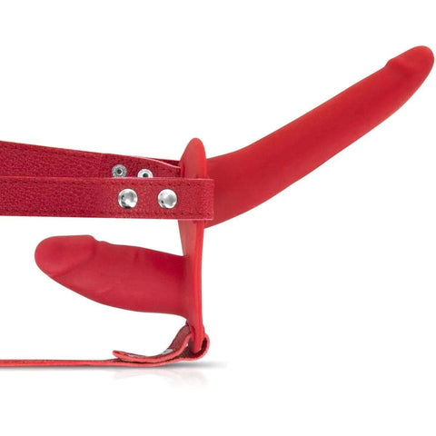 Duplo, Strap-On Fetish Tentation Vermelho USB, 15cm Ø4cm 10vibrações  Fetish Tentation   