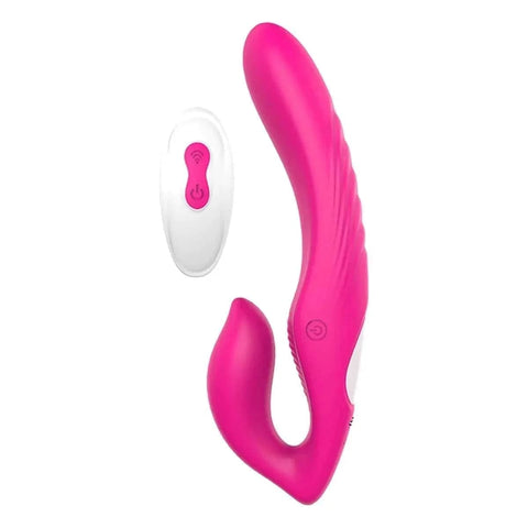 Strapless Duplo Control Remoto Double Dipper Rosa USB, 22.5cm Ø3.2cm, 9vibrações  Dream Toys   