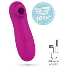 Estimulador Nookie USB, 10 modos sucção, 12.5cm Ø3.5cm - Pérola SexShop