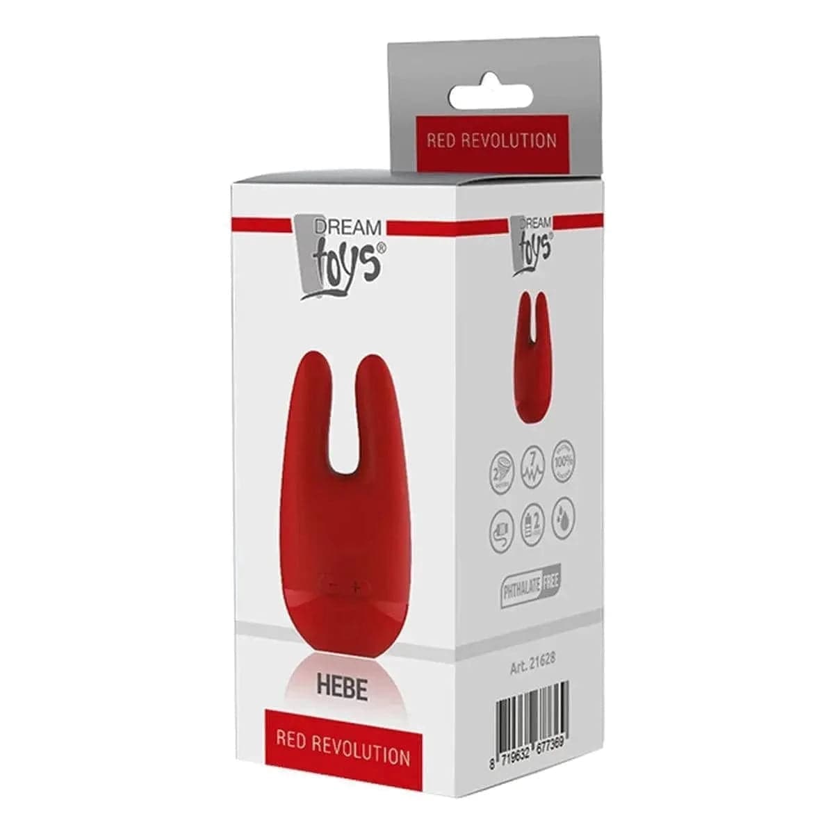 Estimulador Red Hebe USB, 10cm Ø5cm, 7vibrações  Dream Toys   