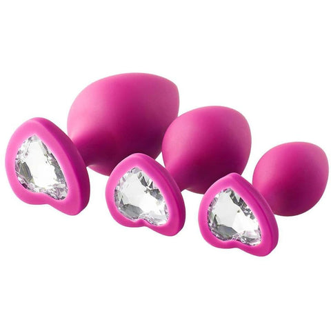 Kit Anal 3 Plugs Silicone Flirts Rosa  Dream Toys   