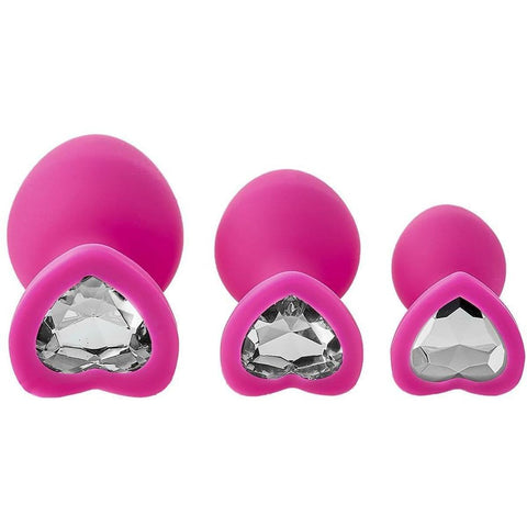 Kit Anal 3 Plugs Silicone Flirts Rosa  Dream Toys   