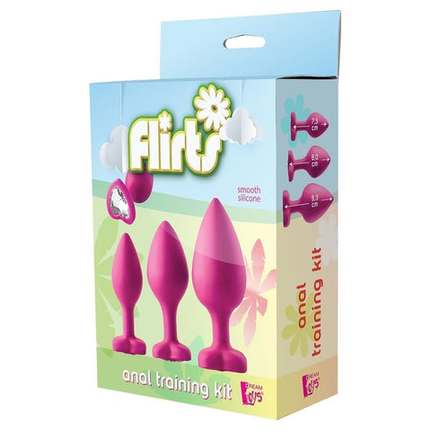 Kit Anal 3 Plugs Silicone Flirts Rosa  Dream Toys   