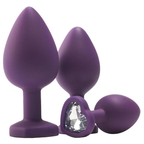 Kit Anal 3 Plugs Silicone Flirts Roxo  Dream Toys   