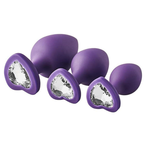 Kit Anal 3 Plugs Silicone Flirts Roxo  Dream Toys   