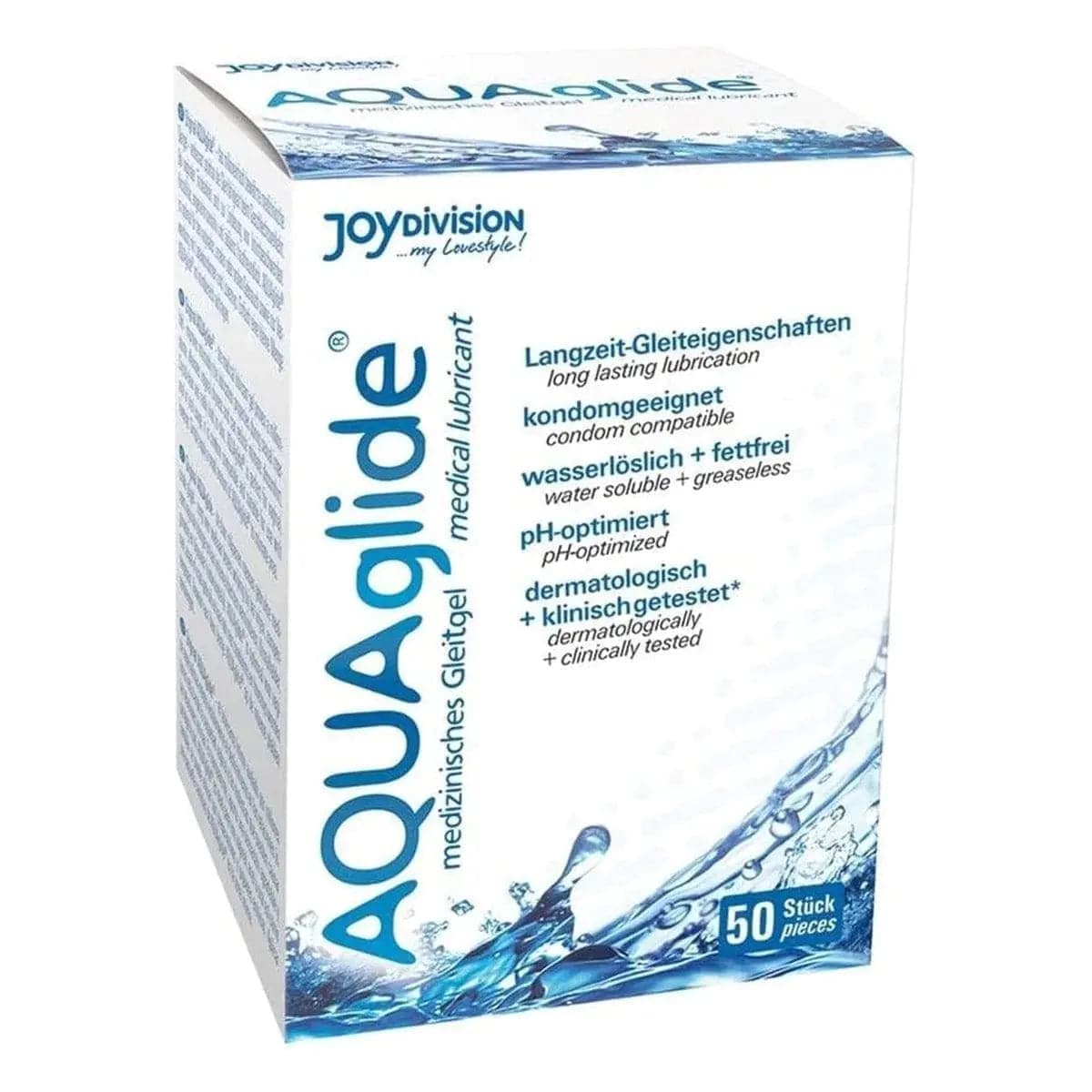 Lubrificante Aquaglide Neutro Monodose 3ml - Alta Qualidade Base Água  JoyDivision 50 Saquetas Monodose  
