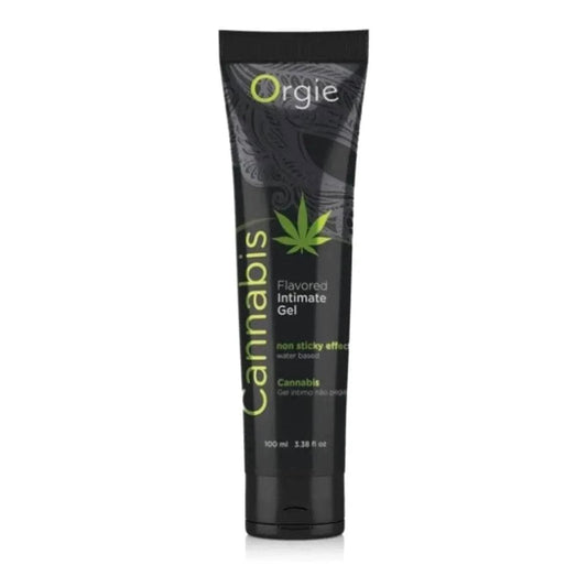 Lubrificante Lube Tube Cannabis, 100ml (Sabor e aroma)  Orgie   