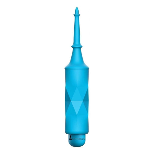 Luminous Ultra Soft Silicone CIRCE Azul, 14.5cm Ø2.5cm, 10vibrações - Pérola SexShop