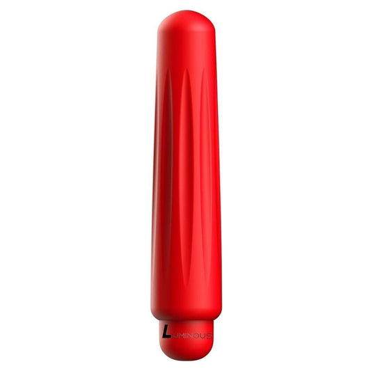 Luminous Ultra Soft Silicone DELIA Vermelho, 11.5cm Ø2.4cm, 10vibrações - Pérola SexShop