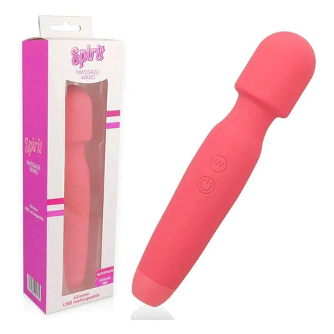 Massajador Spirit Rosa USB, 21cm Ø4cm, 8vibrações  Spirit   