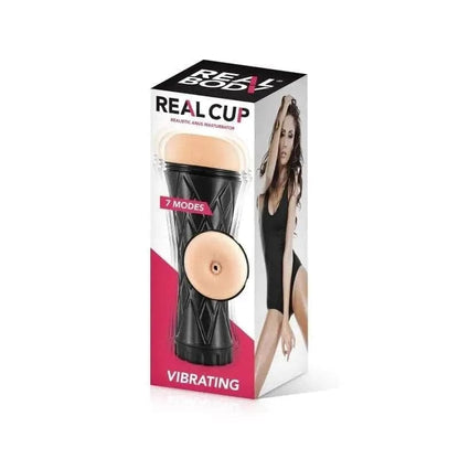 Masturbador Real Cup Ânus Vibrating, 23.5cm Ø8.5cm, 7vibrações - Pérola SexShop