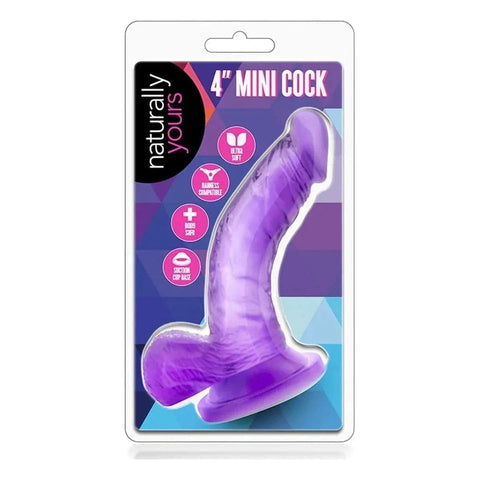 Mini Dildo Naturally Yours Mini Cock Roxo, 13cm Ø2.5cm  Blush Novelties   