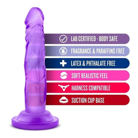 Mini Dildo Naturally Yours Mini Cock Roxo, 14cm Ø2.5cm  Blush Novelties   