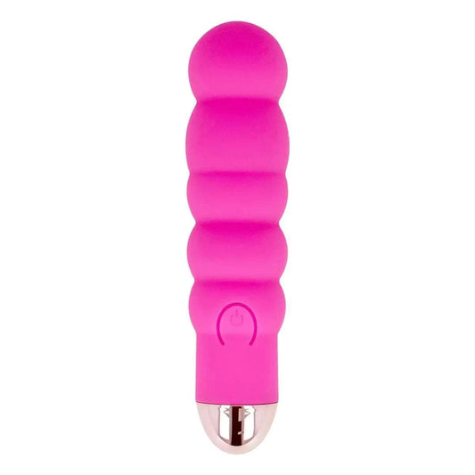 Mini Vibrador Dolce Vita 6 Rosa USB, 13cm Ø2.8cm, 7vibrações - Pérola SexShop