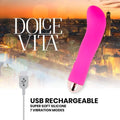 Mini Vibrador Dolce Vita 7 Rosa USB, 13.2cm Ø2.5cm, 7vibrações  Dolce Vita   