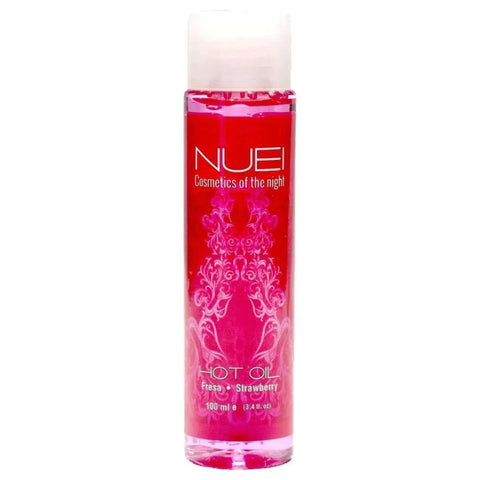 Óleo de Massagem Nuei Morango 100ml - Efeito de Calor Comestível  Nuei   