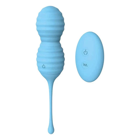 Ovo Vibratório Beehive com Controlo Remoto USB Azul, 9cm Ø3cm, 9vibrações, 55gr  Dream Toys   