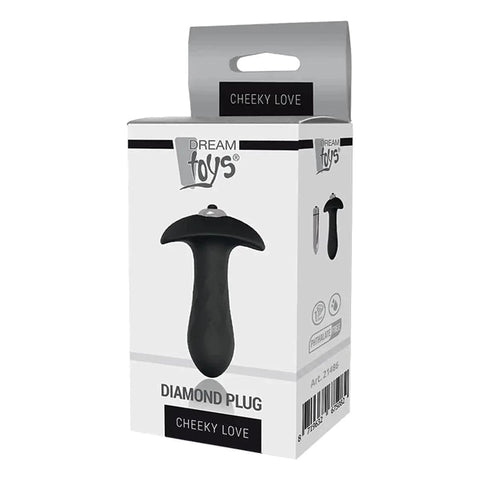 Plug Anal com Vibração Diamond Dream Toys Preto, 10cm Ø3cm, 1vibração  Dream Toys   