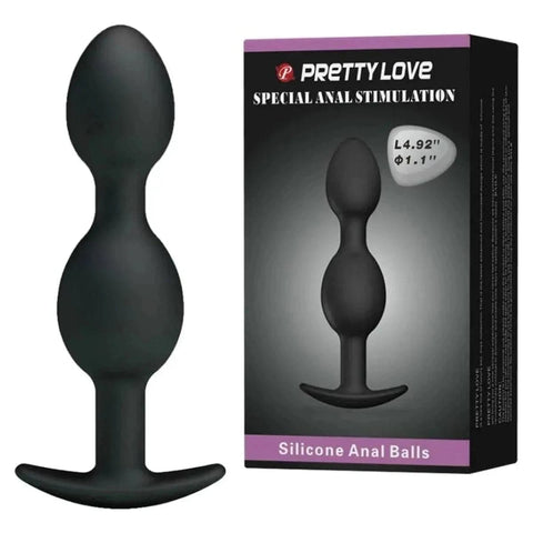 Plug Anal Pretty Love 2 Anal Balls com Esferas, 12.5cm Ø3.2cm  Pretty Love   