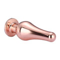 Plug de Metal GLEAMING LOVE Gold Cónico Médio, Brilhante Rosa, 11cm Ø3.4cm  Dream Toys   