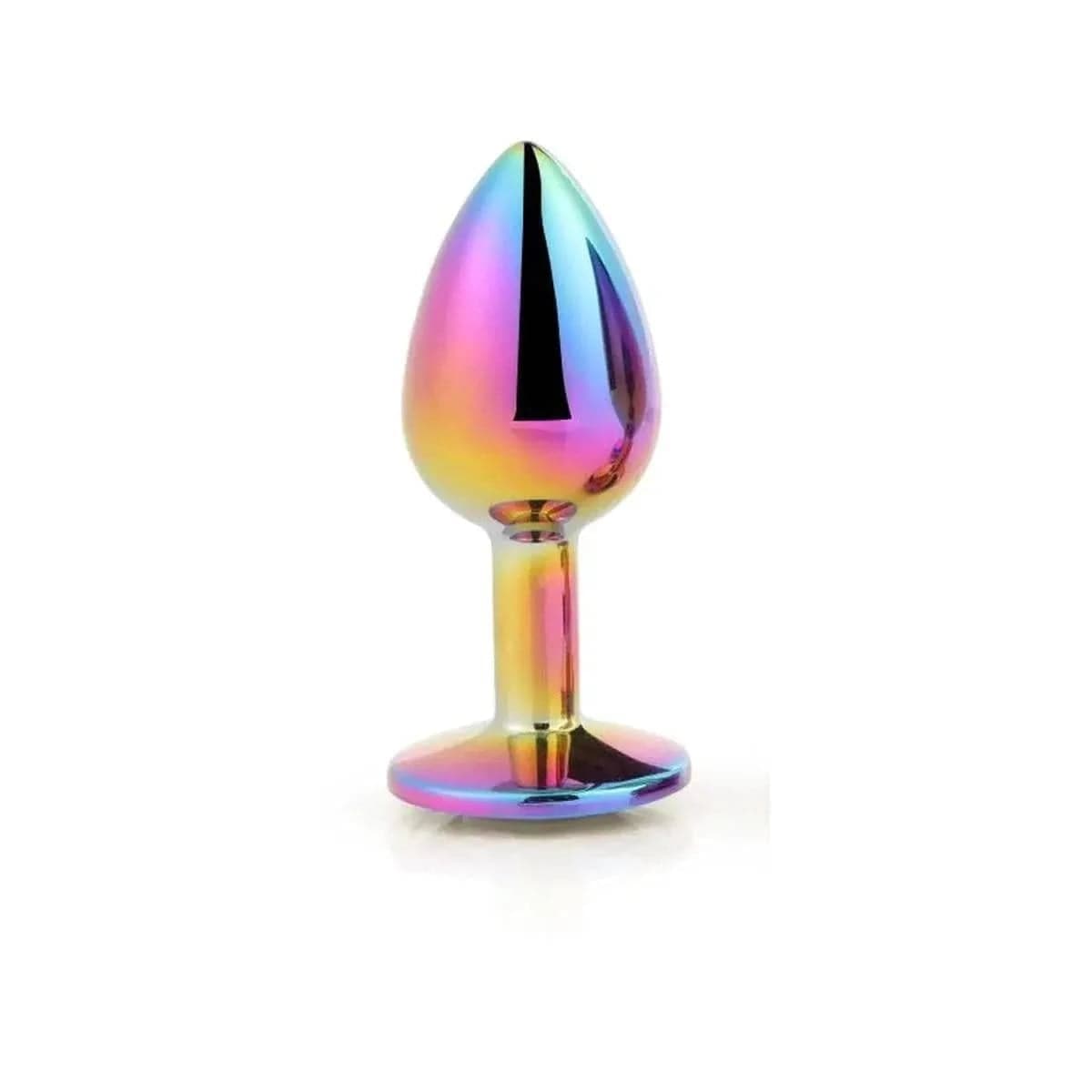 Plug de Metal GLEAMING LOVE Multicolour Pequeno, Brilhante Multicolour, 7.1cm Ø2.7cm  Dream Toys   