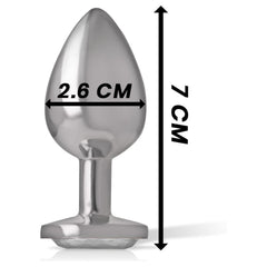 -Plug de Metal Intense Pequeno, Brilhante Transparente, 7cm Ø2.6cm  Intense   