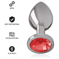 -Plug de Metal Intense Pequeno, Brilhante Vermelho, 7cm Ø2.6cm  Intense   