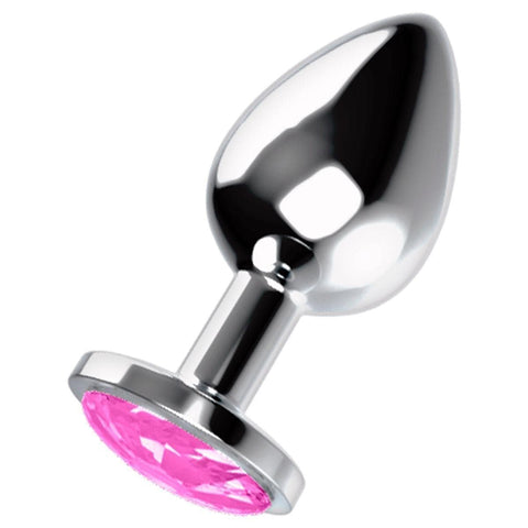 -Plug de Metal Ohmama! Grande, Brilhante Rosa, 9cm Ø4cm  Ohmama Fetish   