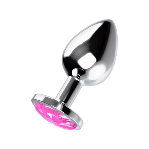 -Plug de Metal Ohmama! Pequeno, Brilhante Rosa, 7cm Ø2.5cm  Ohmama Fetish   