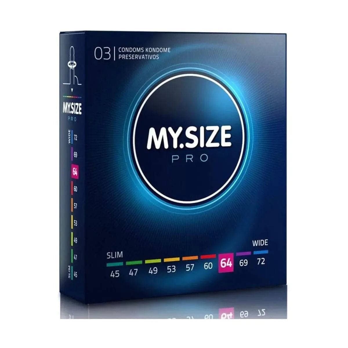 Preservativos XXL - My.Size 64mm - Melhor Ajuste e Sensibilidade  My.Size 3 preservativos  