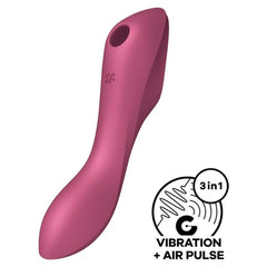 Satisfyer Curvy Trinity 3 Vermelho (pulsador ar e vibrador) - Pérola SexShop