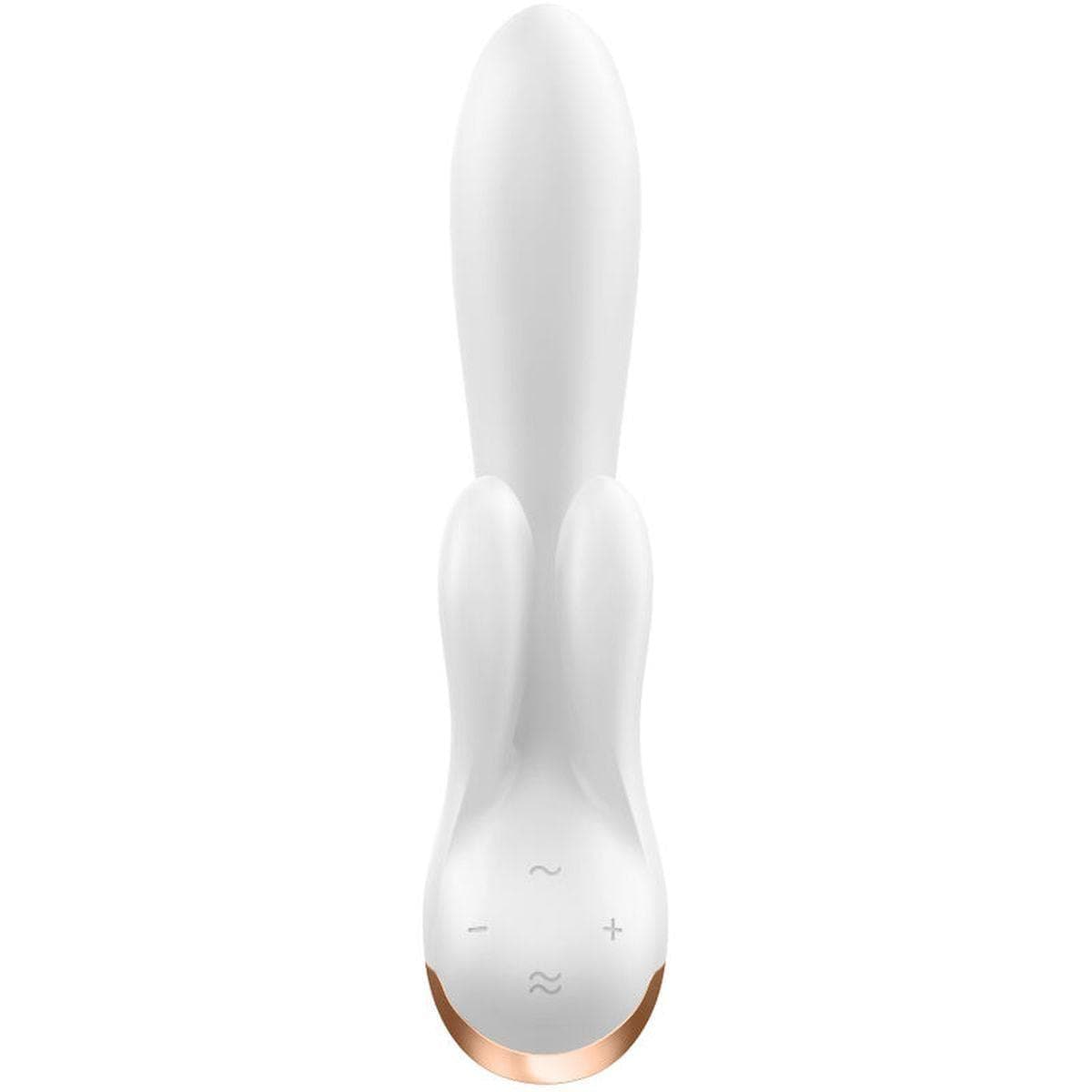 SATISFYER Double Flex Branco, Vibrador com Estimulador Clitóris, Controlado por Smartphone - Pérola SexShop