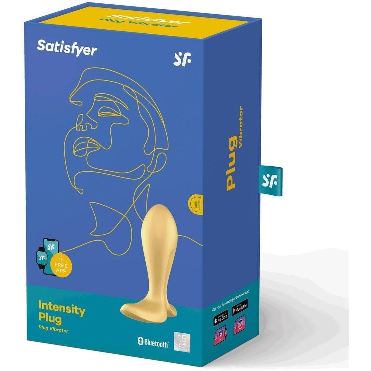 SATISFYER Intensity Plug Amarelo 9cm Ø2.5cm, Controlado por Smartphone - Pérola SexShop