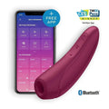 SATISFYER Vibrador de Sucção Curvy 1+ Vermelho, Controlado por Smartphone (video)  Satisfyer   