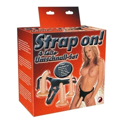 Strap-on Kit, 3 dildos, 16cm Ø3.5cm, 15cm Ø2.5cm e 15cm Ø3.5cm  You2Toys   