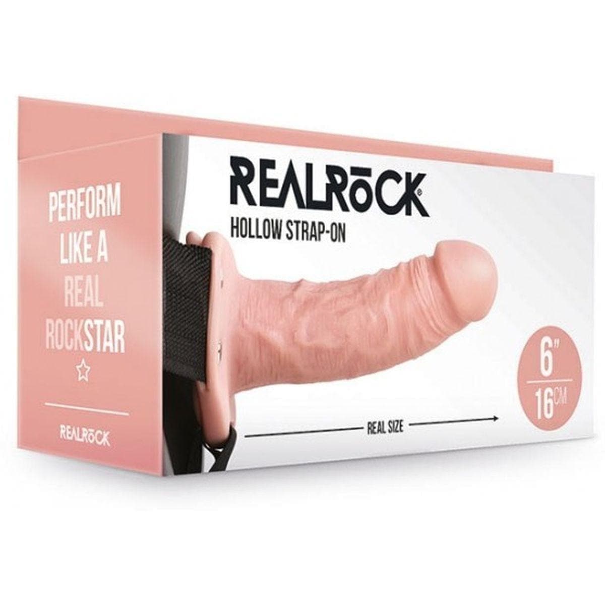 Strap-on Oco RealRock, Branco 16cm Ø4cm Brinquedos sexuais RealRock   