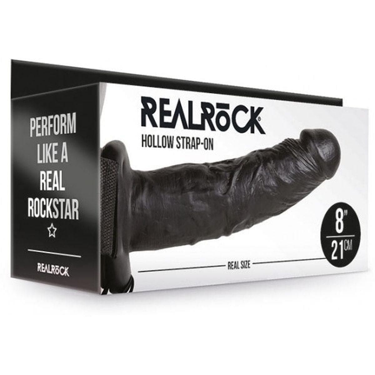 Strap-on Oco RealRock, Preto 21cm Ø4.5cm  RealRock   