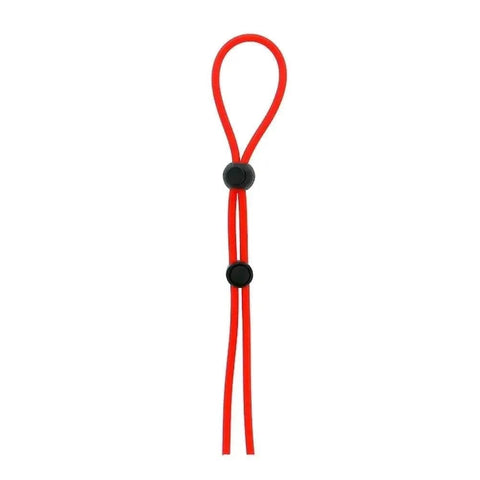 Stretchy Lasso Cage Vermelho, Anel Pénis Duplo, Ø23.5cm, ØAjustável  Dream Toys   